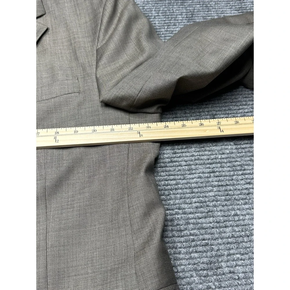 Stafford Blazer Mens 46R Brown Wool Sport Coat Classic‎ Fit Suit Jacket 3 Button